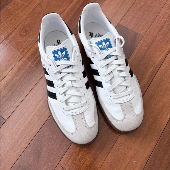 Adidas Samba White and Black Trainers - Picture 3 of 10